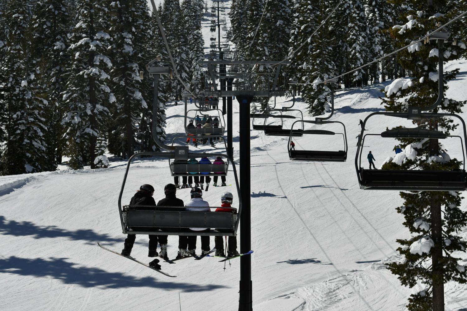 Ski resort crowds