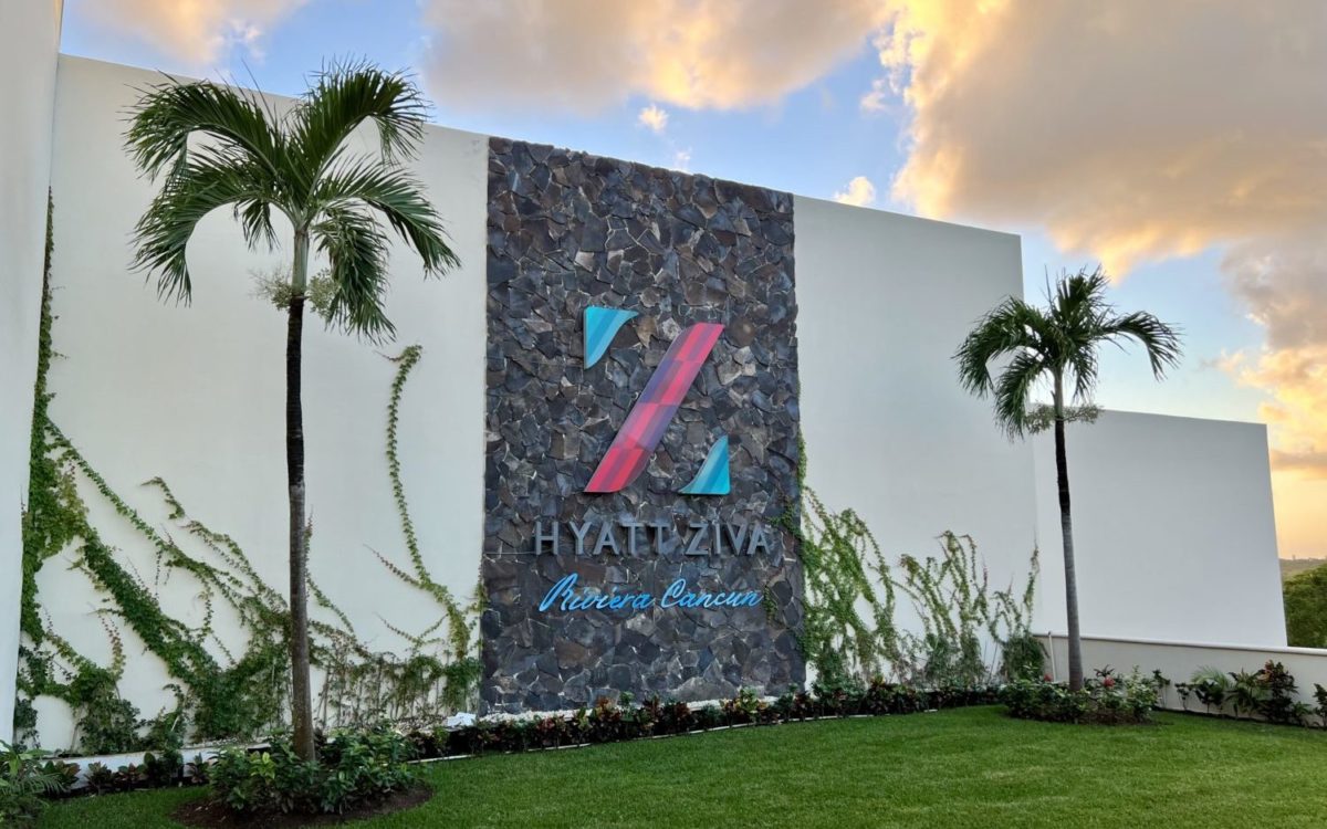 Hyatt Ziva Riviera Cancun sign