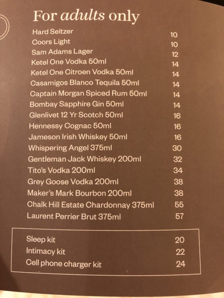 Encore Boston Harbor drink menu