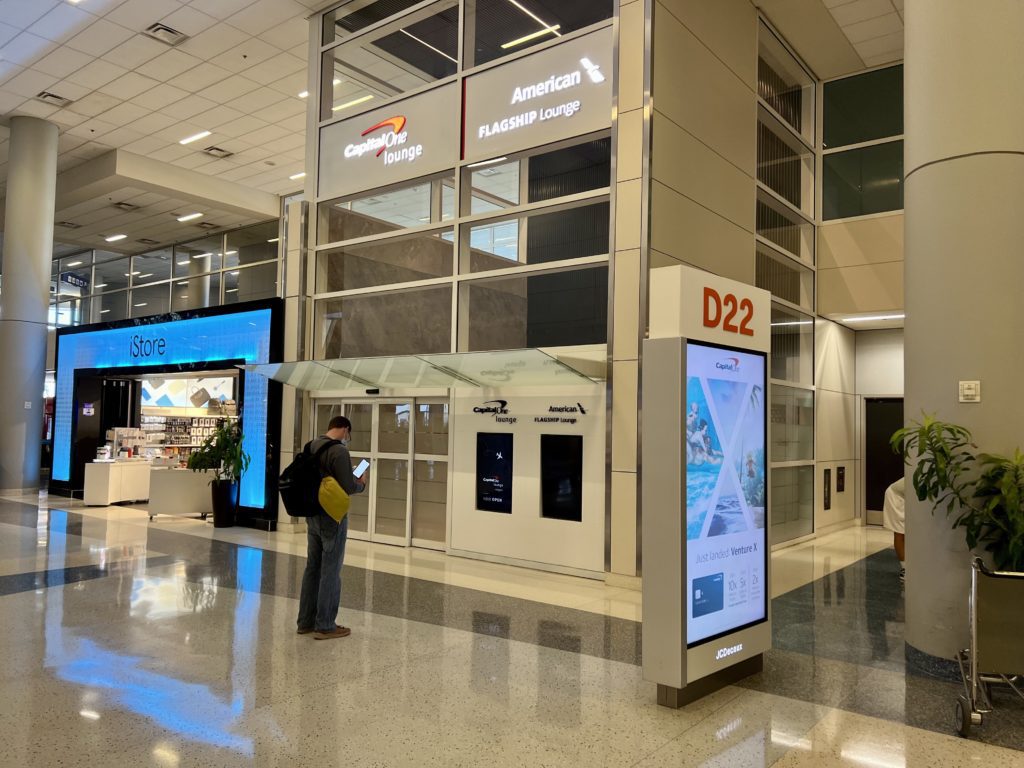 Capital One DFW lounge entrance