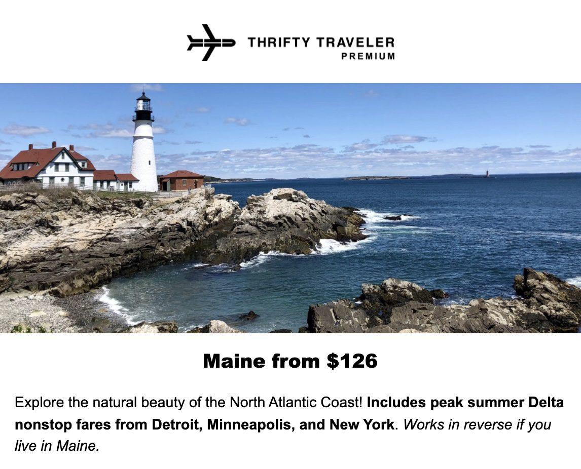 Cheap flights to Maine