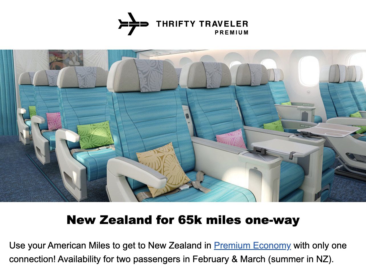 New Zealand flight deal