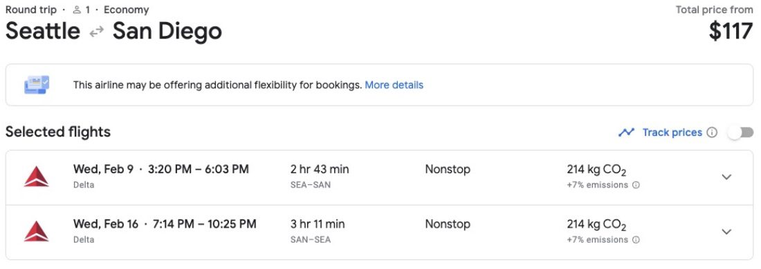 San Diego flight deal