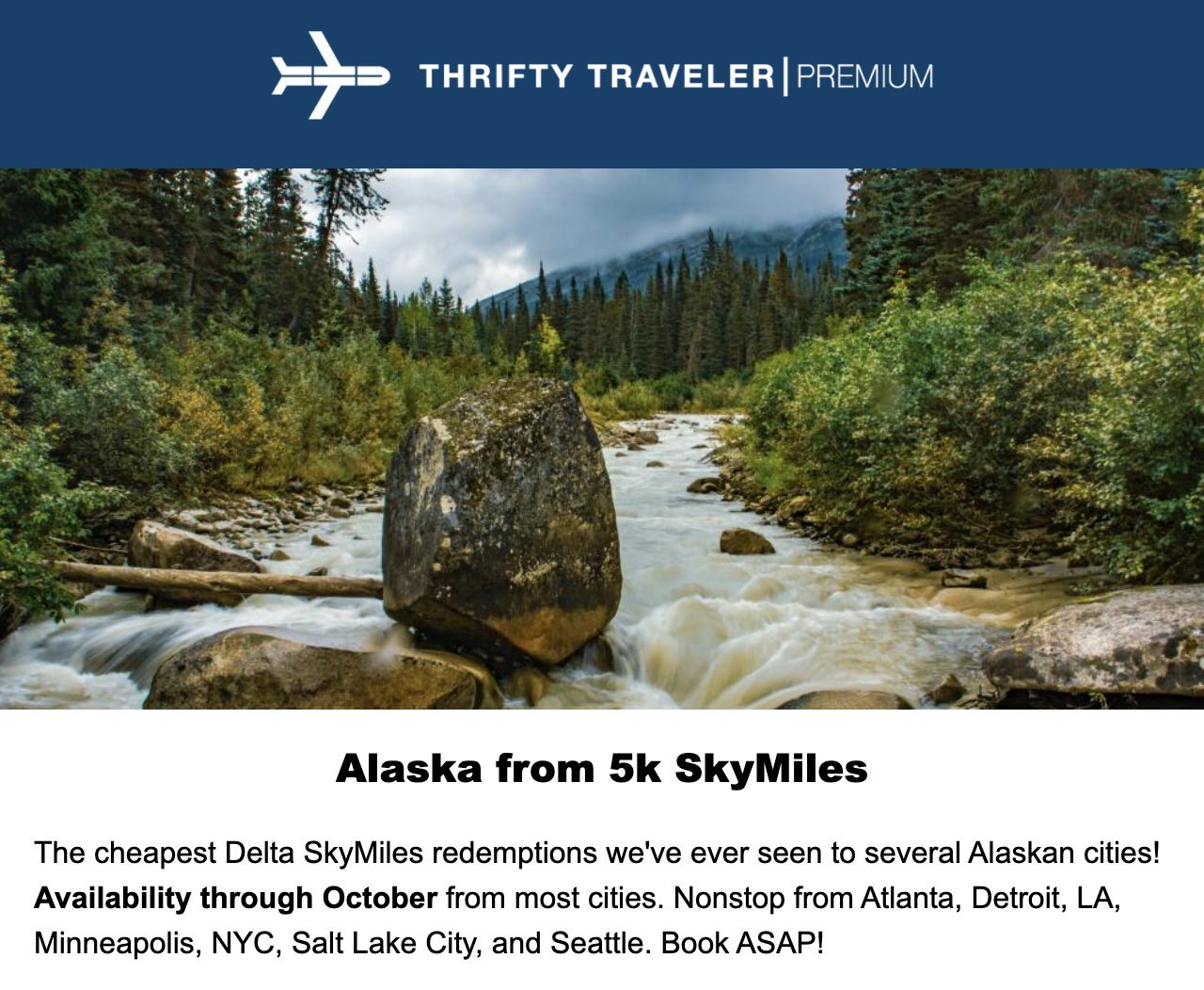 SkyMiles deal to Alaska