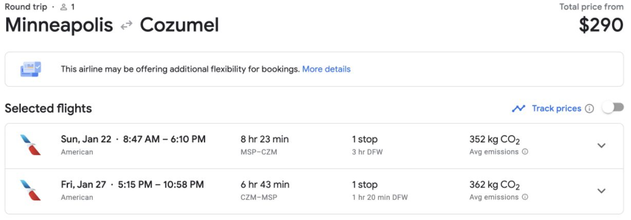 Cozumel cheap flight