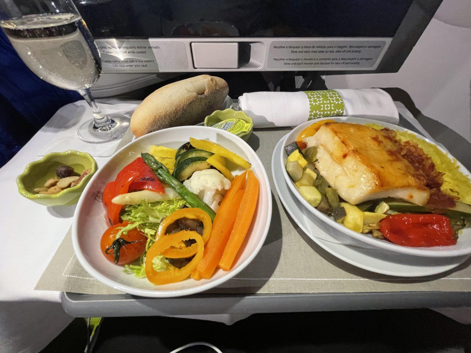 TAP Business Class food