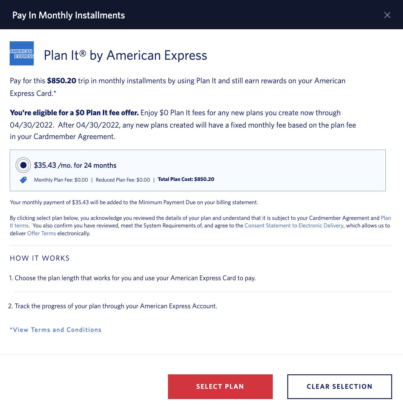 Amex Plat Plan It