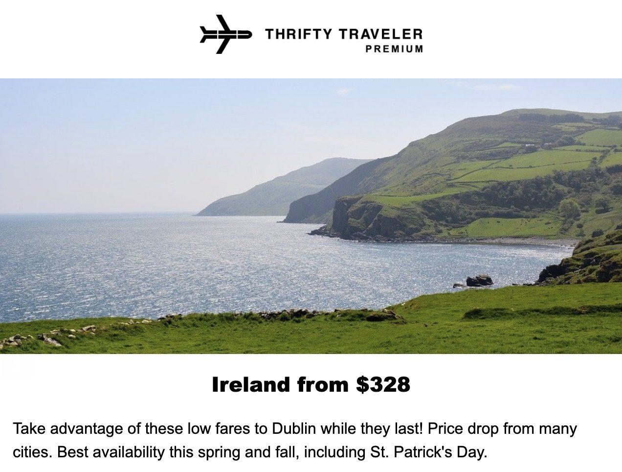 Ireland flight deals