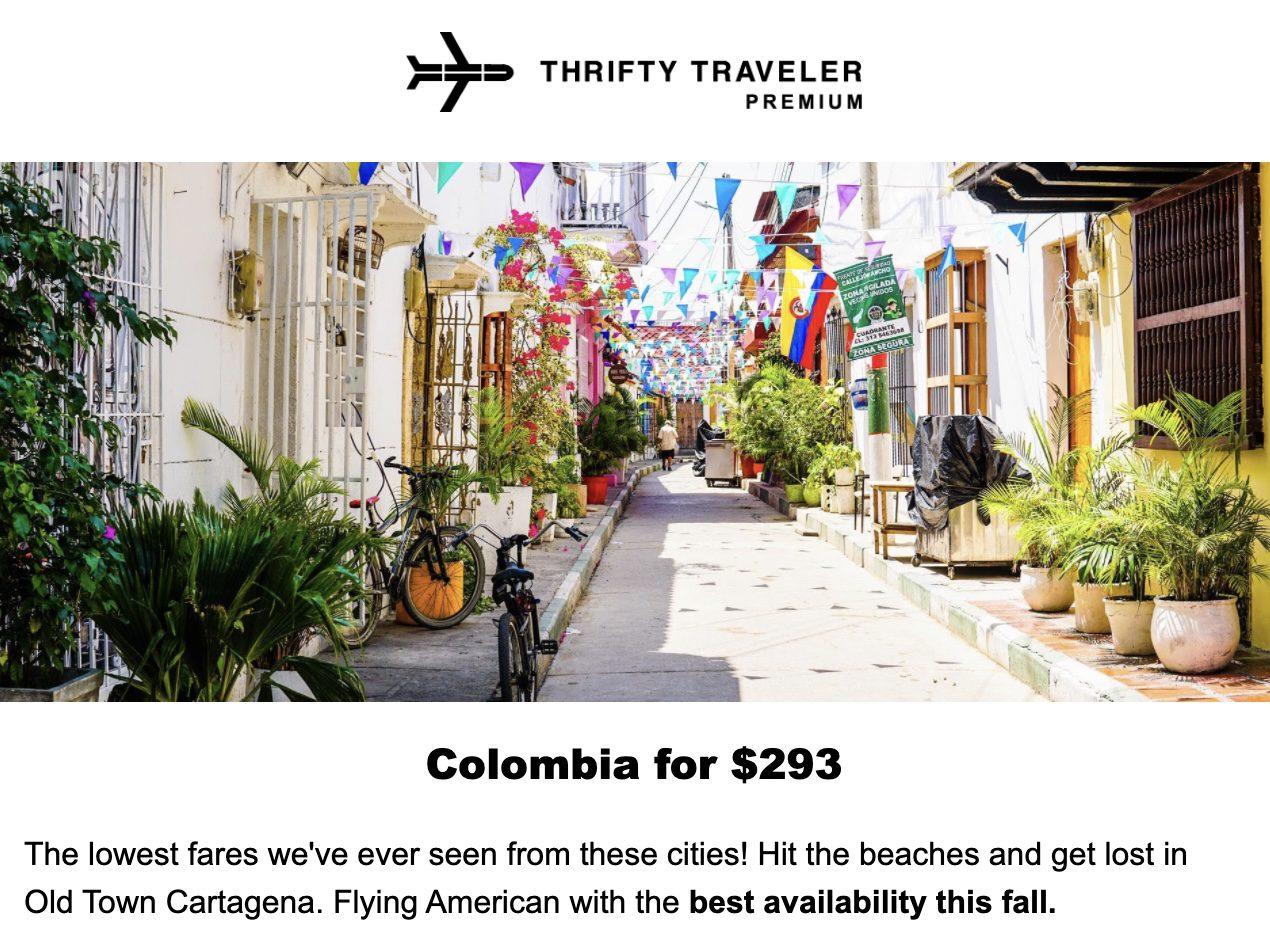 Cheap flights to Colombia