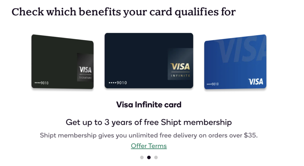 Get up to 3 Years of Free Shipt Delivery Service with Some Visa Cards!