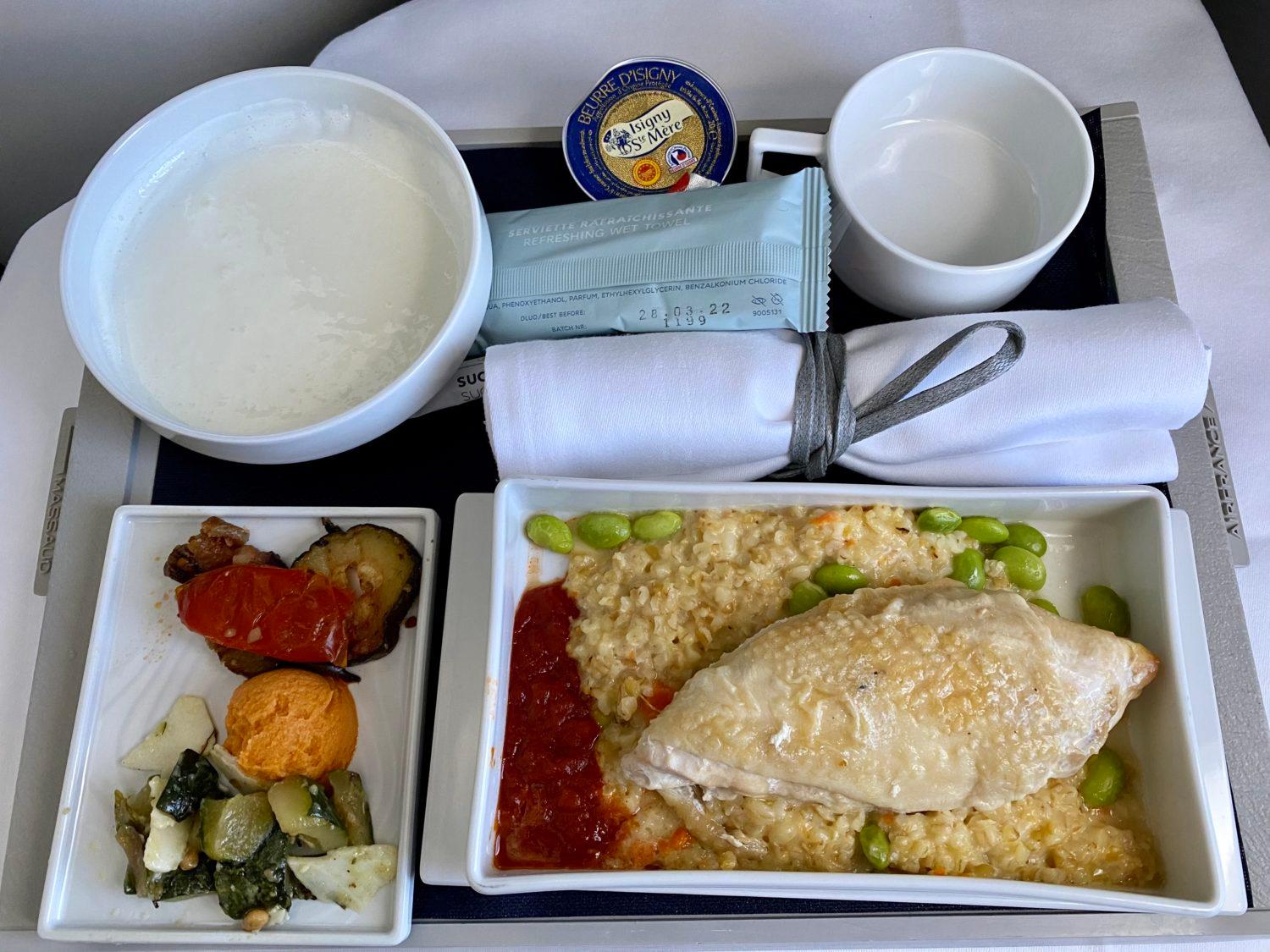 air france business class meal