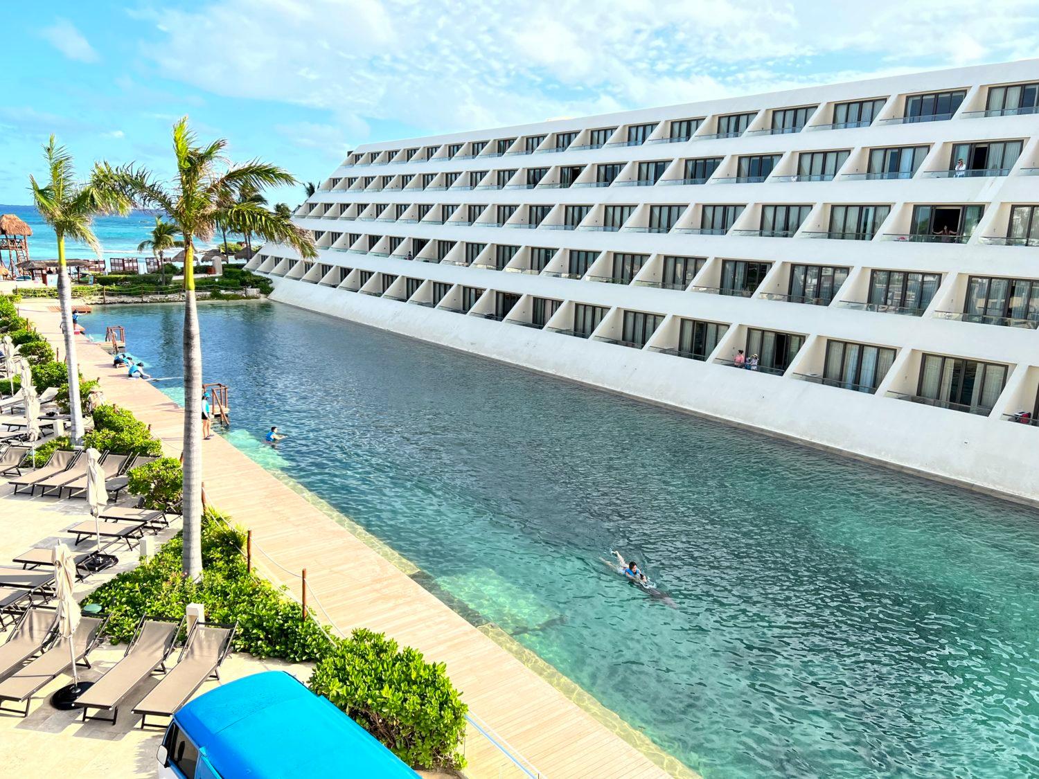 Hyatt Ziva Cancun dolphin pool