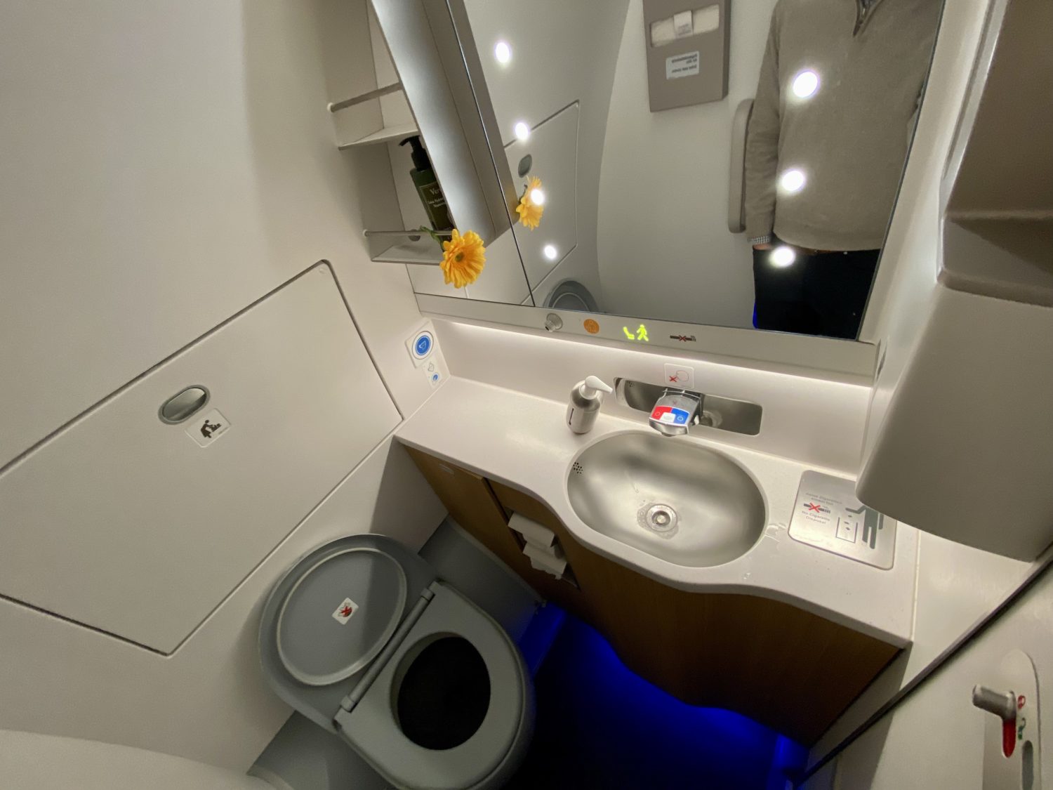 lufthansa business class lavatory