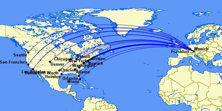 lufthansa route map