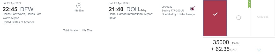 qatar airways flight pricing