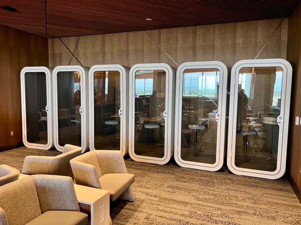 delta sky club los Angeles phone booths