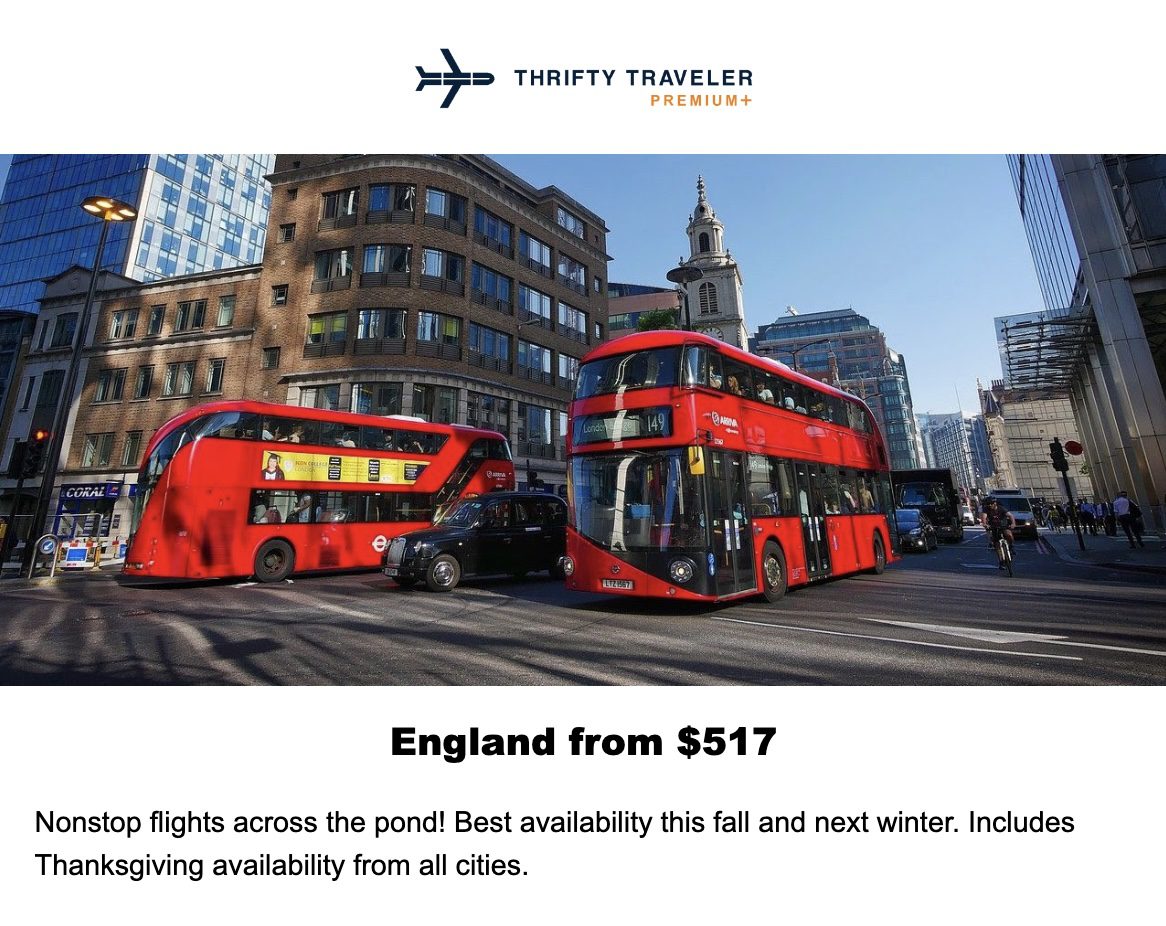 London flight deal