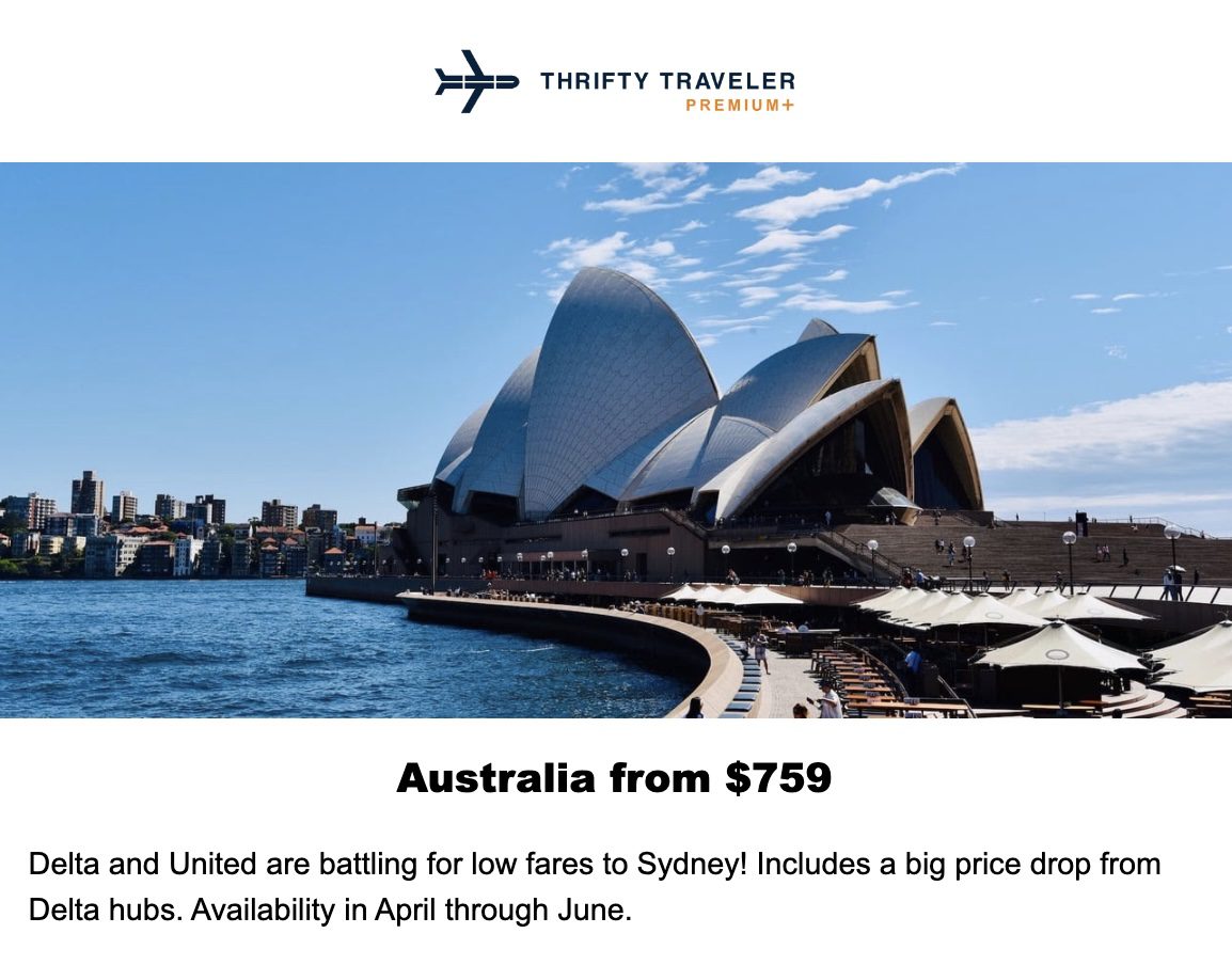 Sydney flight deal