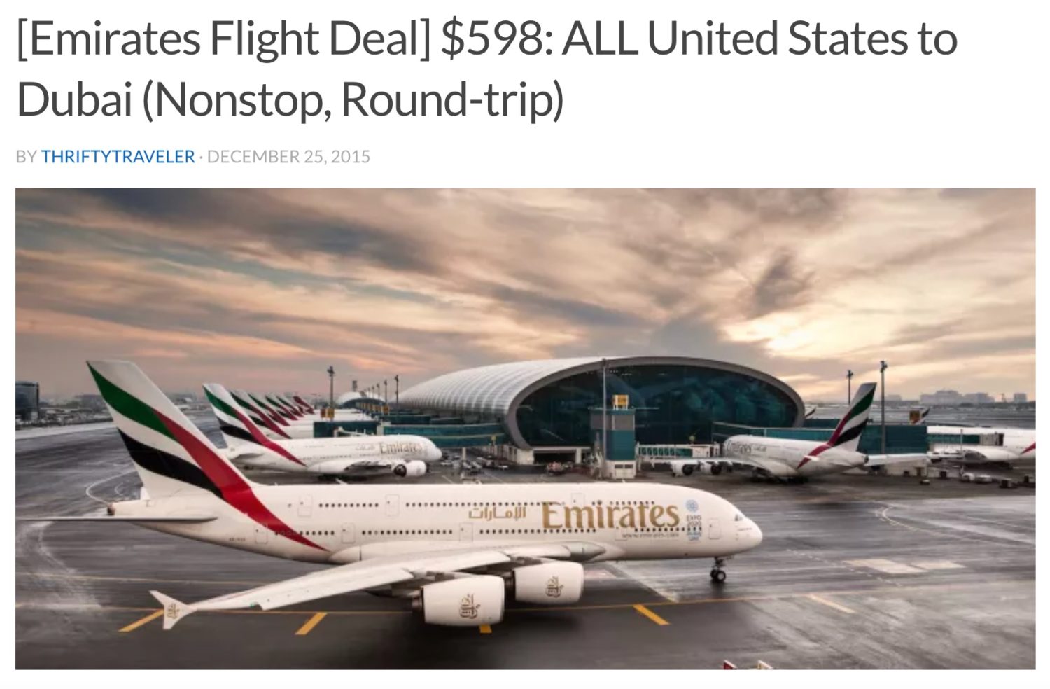 emirates flight deal