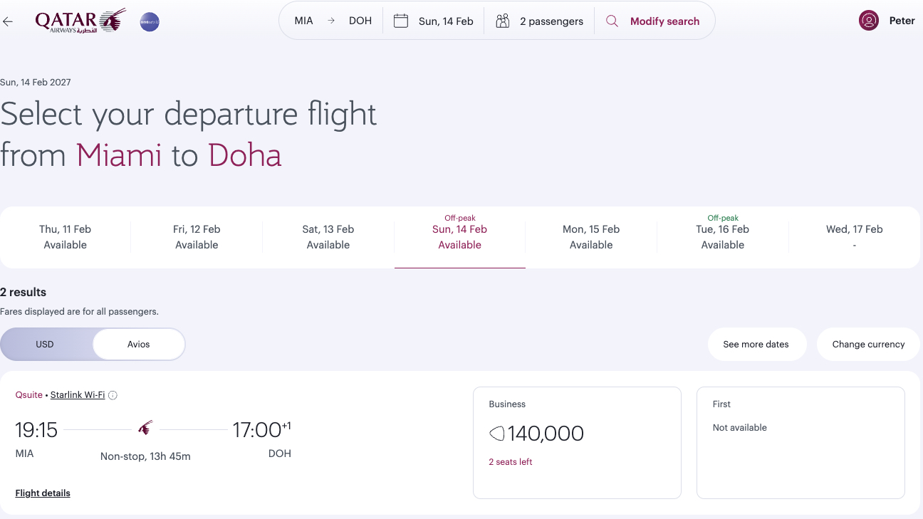 The Master Guide to Booking Qatar Airways Flights Using Qatar Avios 35 mia-doh qatar search