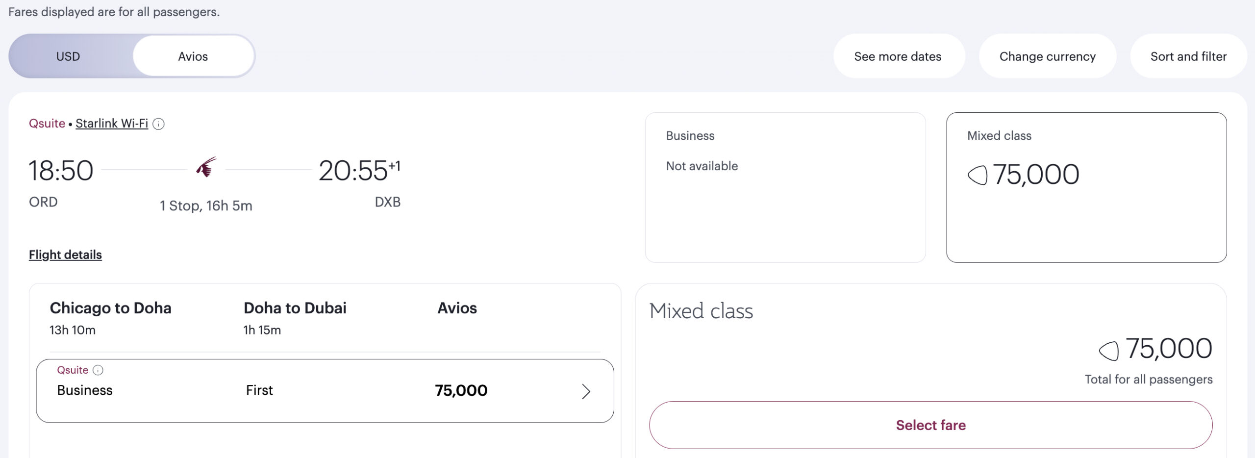 The Master Guide to Booking Qatar Airways Flights Using Qatar Avios 36 Chicago to Dubai with Qatar Avios