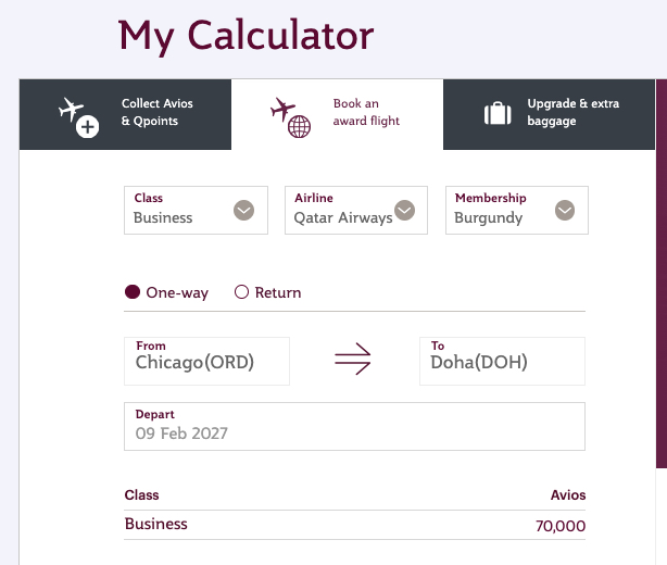 The Master Guide to Booking Qatar Airways Flights Using Qatar Avios 25 qatar award calculator