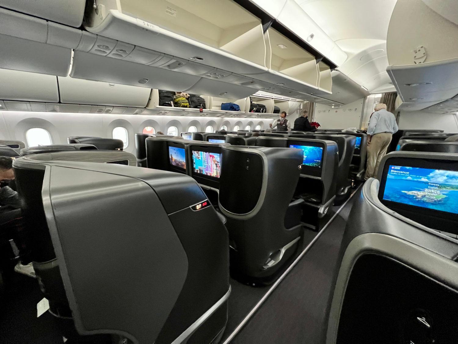 turkish airlines business class cabin