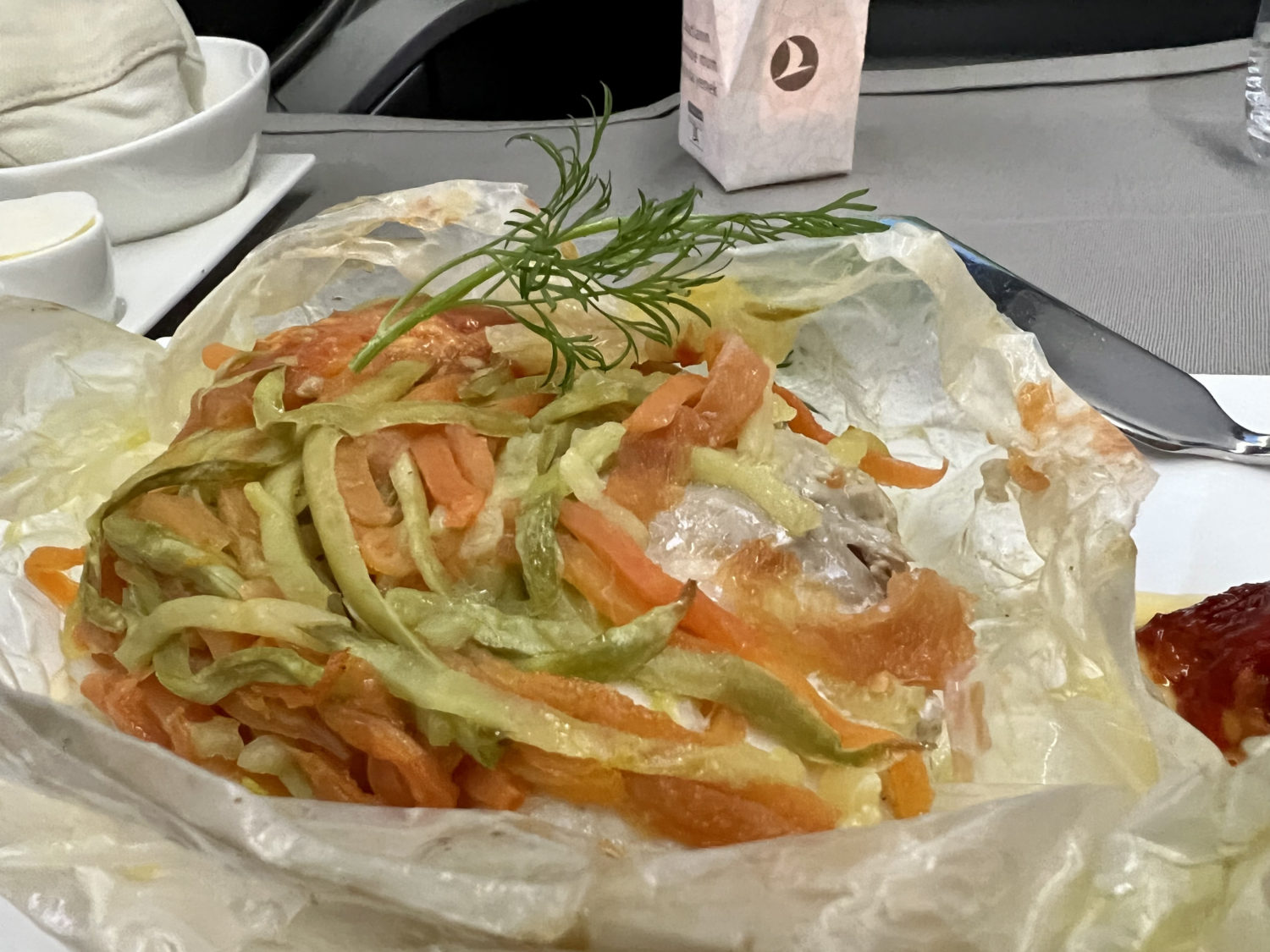 turkish airlines business class lunch