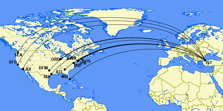 turkish airlines us route map