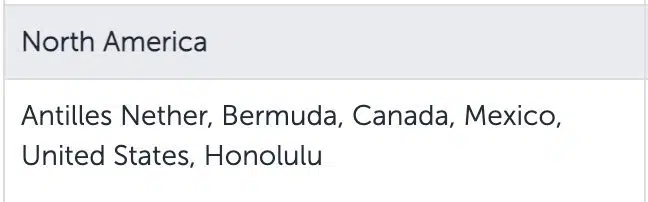 Turkish North America award region