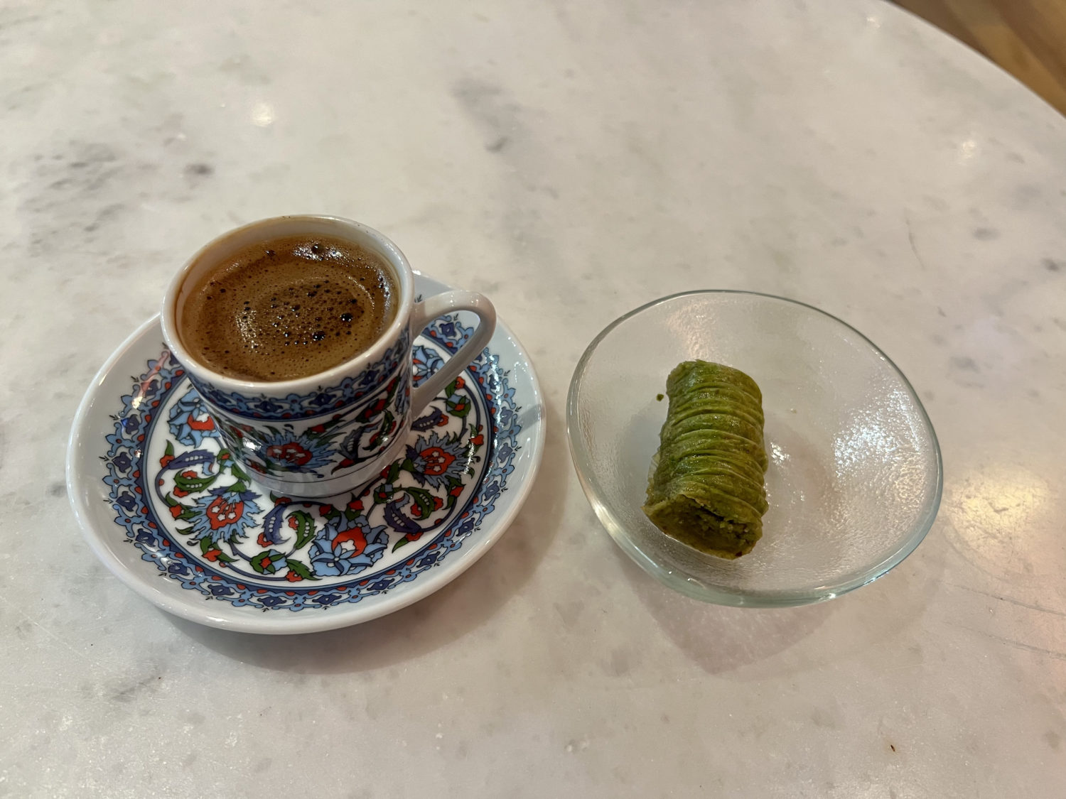 turkish coffee and a treat