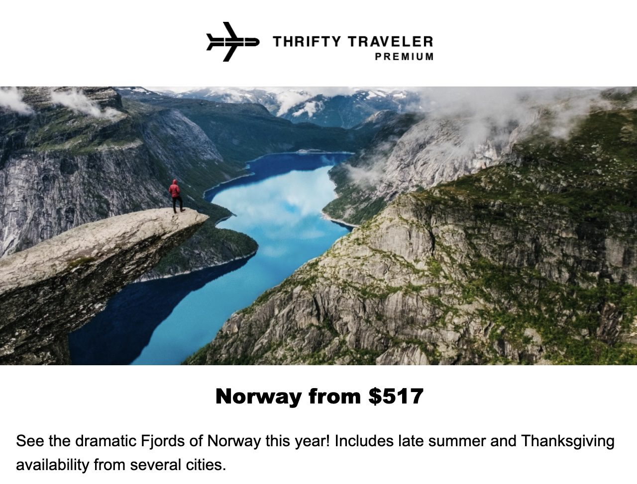 Norway flight deal | Thrifty Traveler