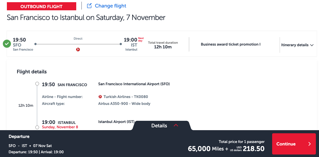 Turkish Airlines Miles & Smiles: The Best Way to Fly to Türkiye 9 San Francisco to Istanbul using Turkish miles for 65,000 one-way