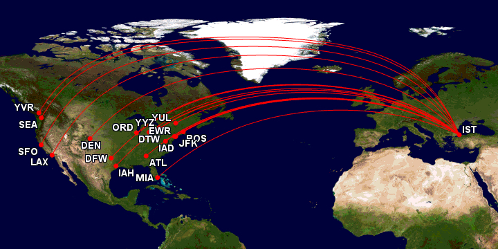 Turkish Airlines Miles & Smiles: The Best Way to Fly to Türkiye 1 Turkish Airlines route map