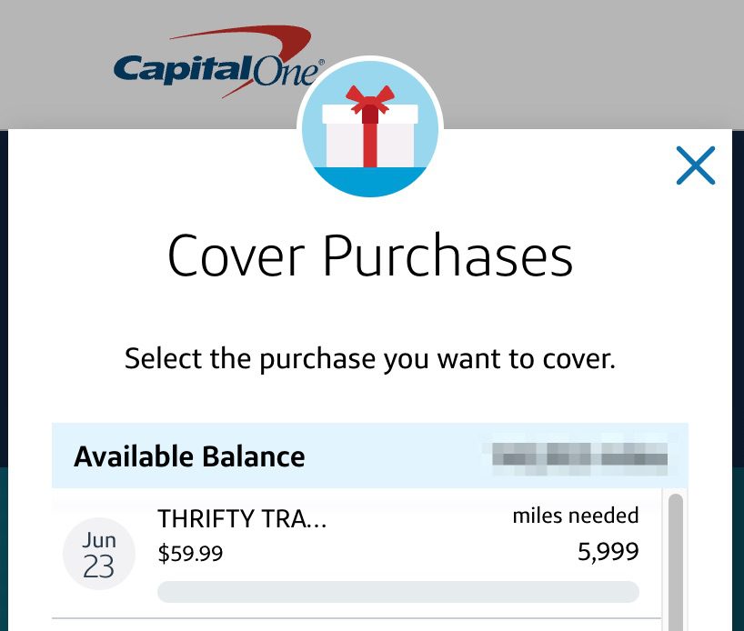 capital one purchase eraser thrifty traveler premium