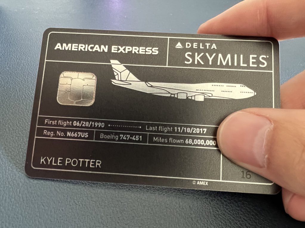 It's Gone: Delta's Limited-Edition Reserve Card ... Made From 747 Metal!