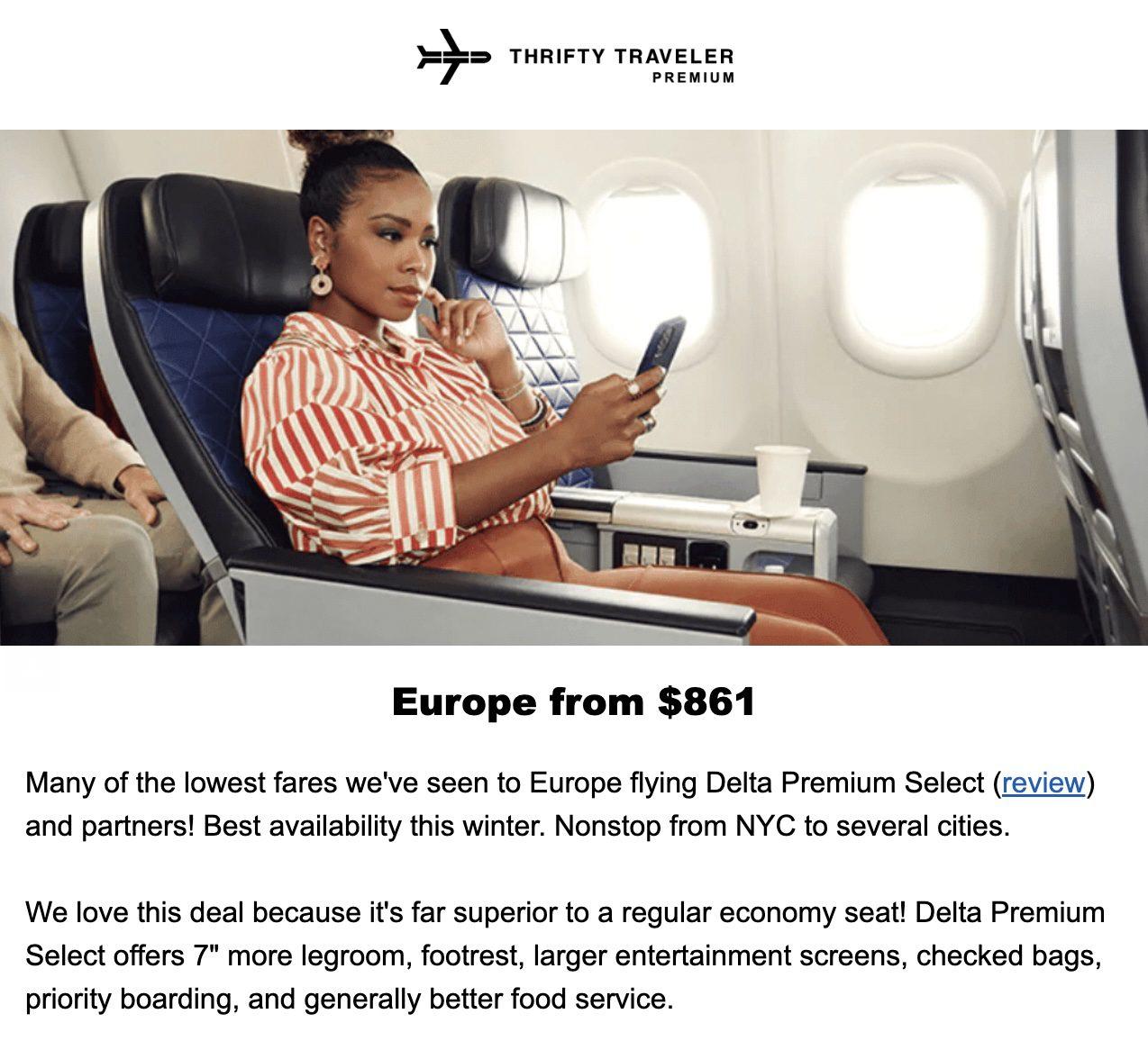 Premium Economy fares