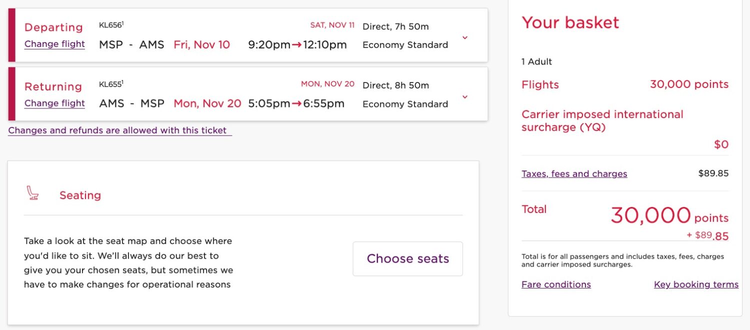 msp to amsterdam