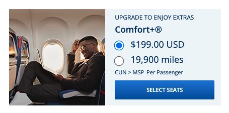 CUN-MSP  Review: What is Delta Comfort Plus? &#8211; Thrifty Traveler Screen Shot 2022 07 27 at 2