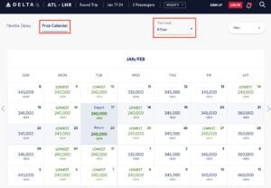 delta award search calendar