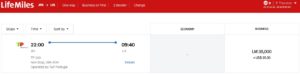 New York to Lisbon on TAP using Lifemiles