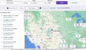 united award map search