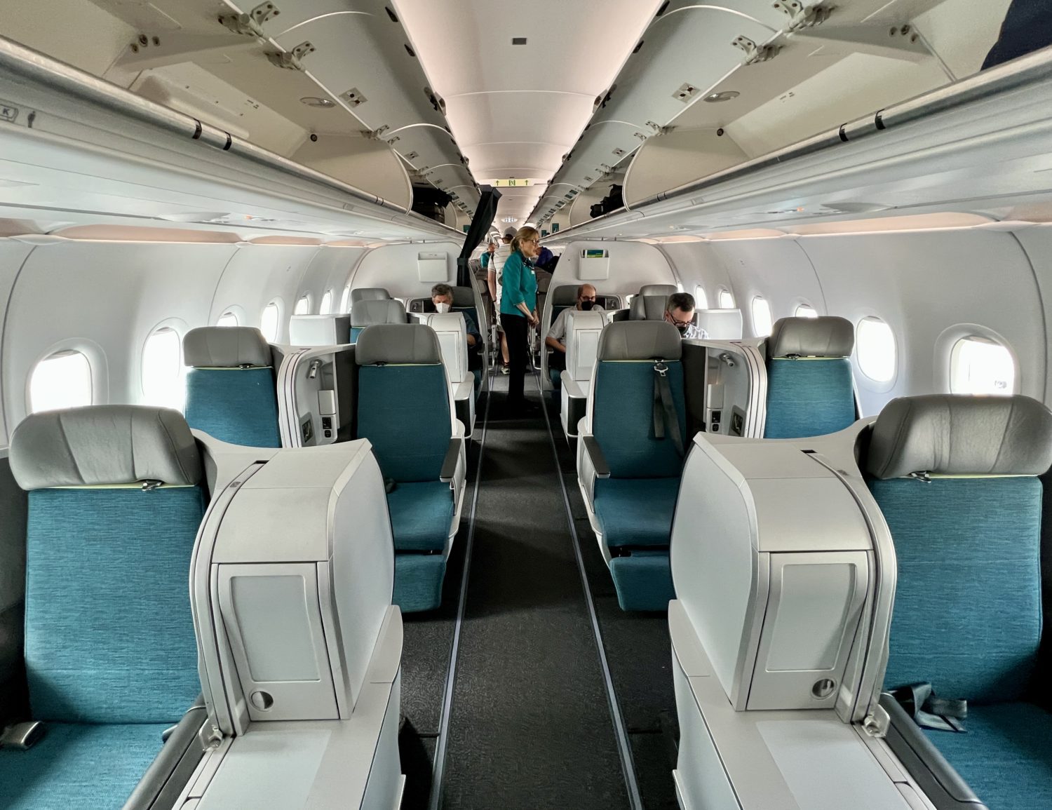 aer lingus business class cabin  Aer Lingus Business Class Review, A321 Dublin to Washington, DC &#8211; Thrifty Traveler Aer Lingus business class cabin scaled