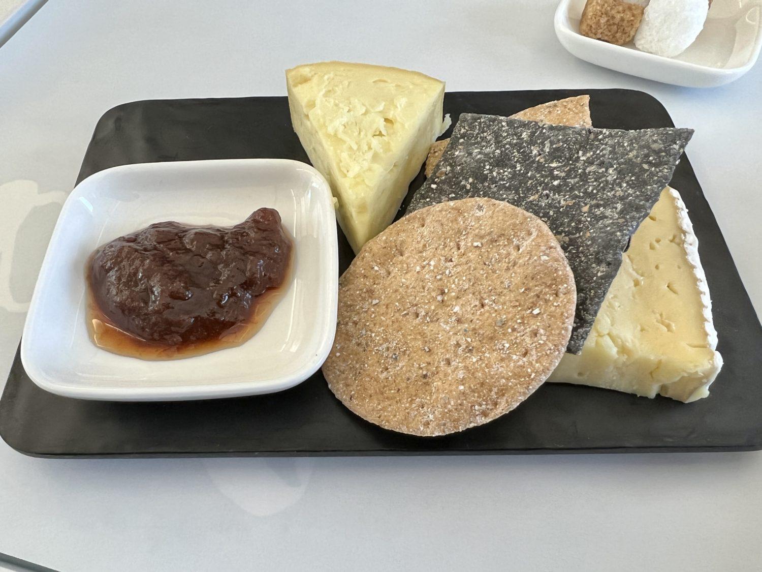 aer lingus business class cheese plate