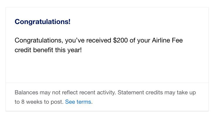 amex airline credit