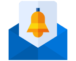 bell icon in a letter