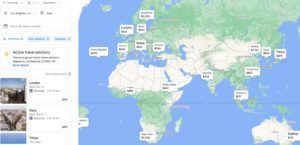 google flights explore star alliance map