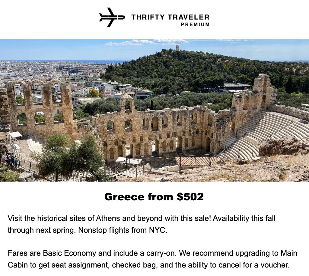 thrifty traveler premium deal  Flight Prices Have Dropped (Again) By Nearly 8%, Report Shows – Thrifty Traveler &#8211; Thrifty Traveler thrifty traveler premium athens deal
