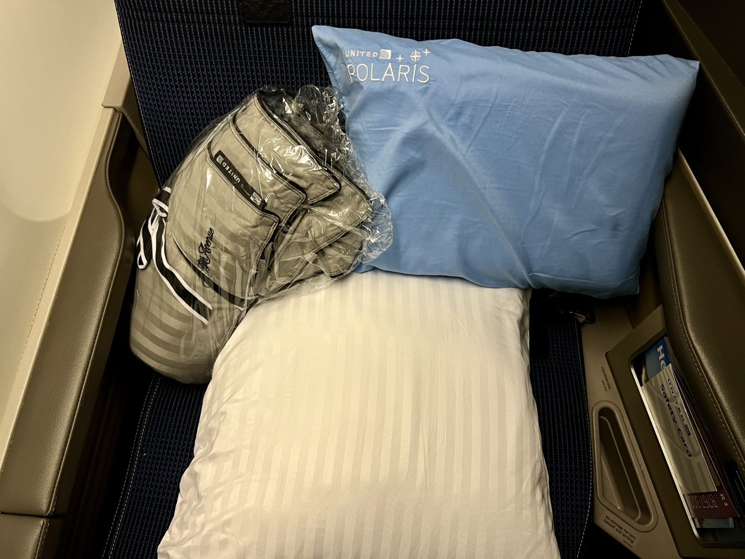 united polaris bedding  United Polaris Business Class Review on the 767-300 &#8211; Thrifty Traveler united polaris bedding scaled