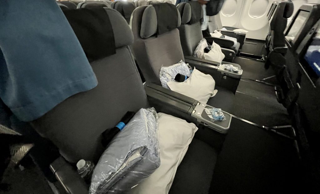 SAS Plus premium economy seat middle row